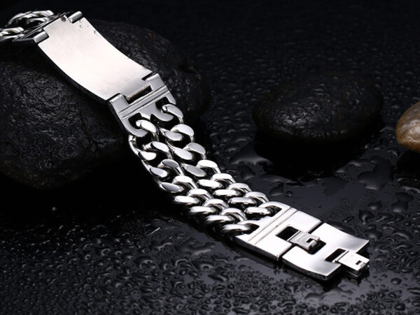 Vnox Skull Biker Bracelet - Image 3