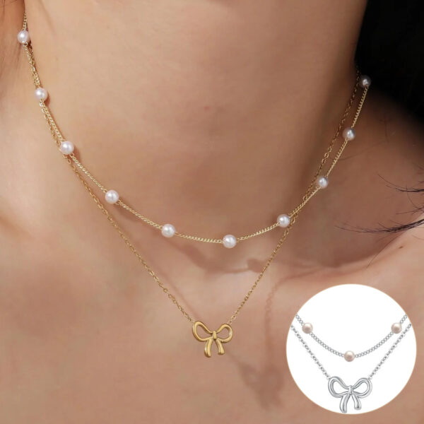 Elegant Double Pearl Necklace