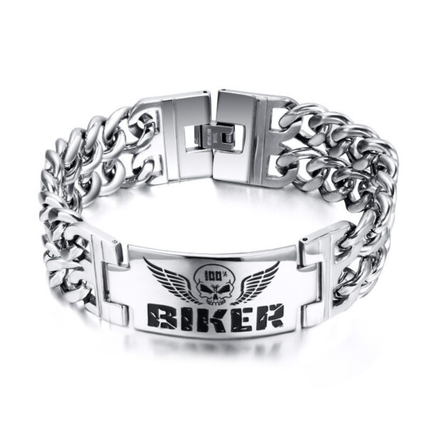 Vnox Skull Biker Bracelet