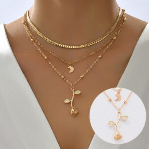 Rose Gold Choker Layers