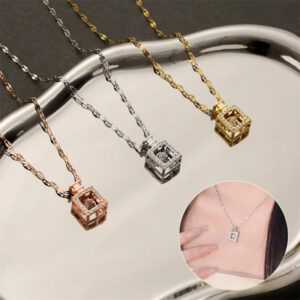 Zircon Perfume Bottle Necklace